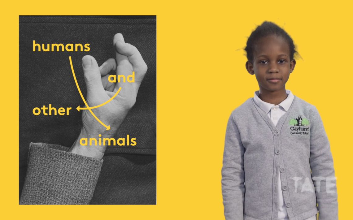 Girl in film signing the title